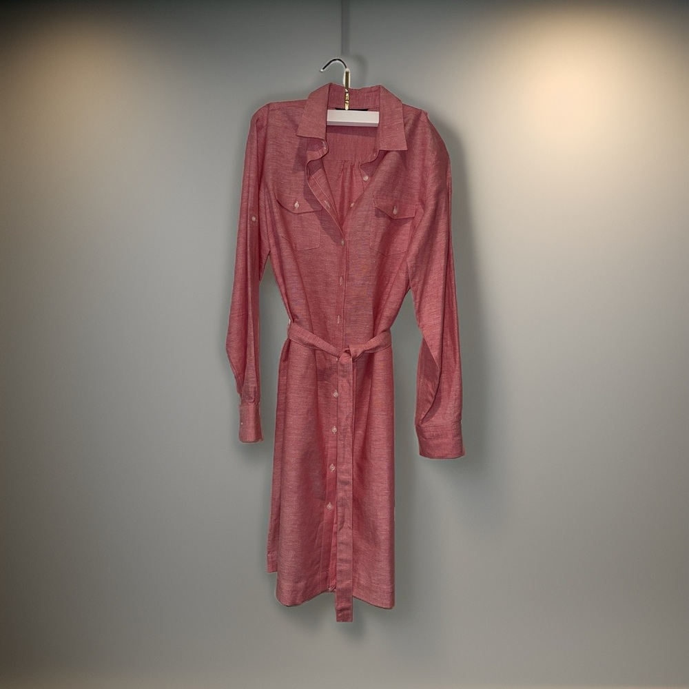 NWOT - Brooks Brothers size 10 Cotton Oxford Belted Shirt Dress